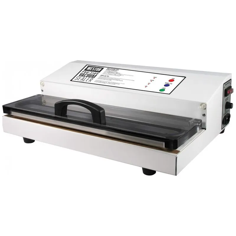 Seladora A Vacuo Automatica Para Alimentos Secos E Umidos, 110v 935w, Weston Pro 2100, Branca