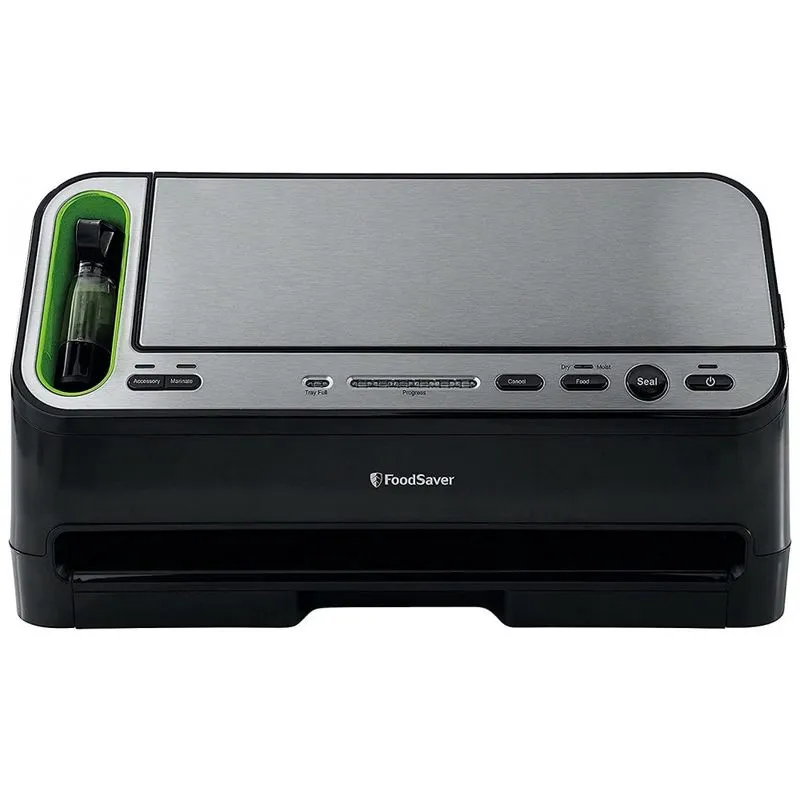 Seladora A Vacuo Automatica Para Alimentos Secos E Umidos Com Controle Digital E Deteccao Automatica, 110v, Foodsaver V4400, Prata