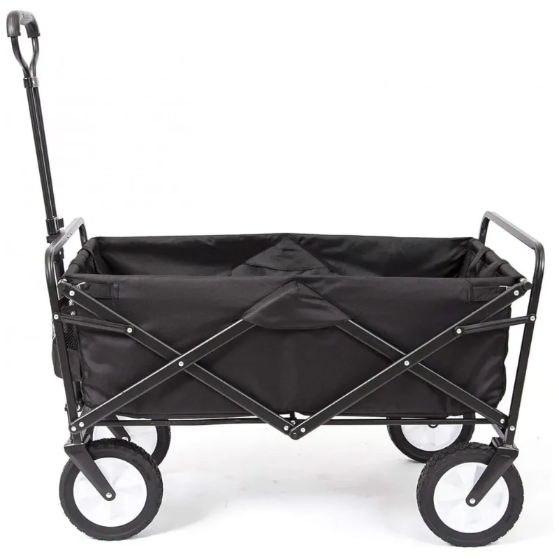Carrinho Dobravel Para Camping E Jardim, Capacidade 70kg, Mac Sports, Preto