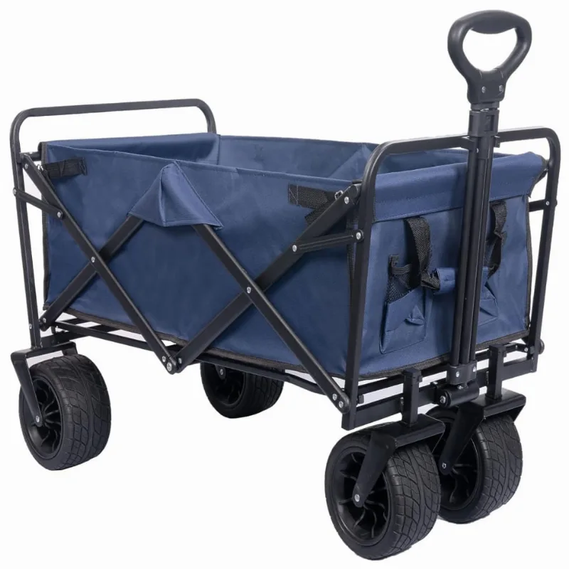 Carrinho Dobrável Para Camping E Jardim, Capacidade 80kg, Sundale Outdoor, Azul Marinho