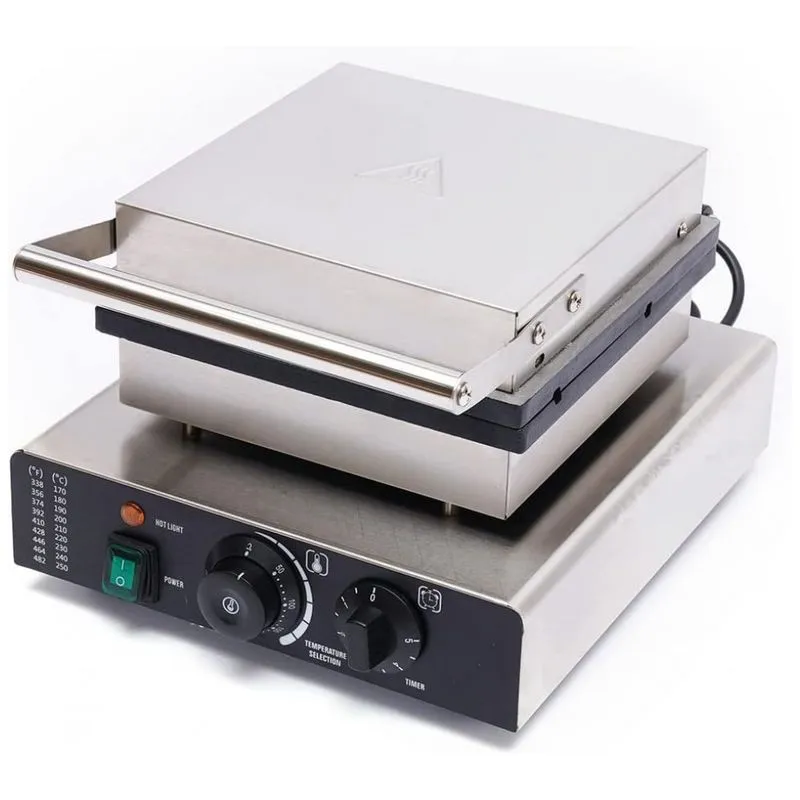Maquina De Waffle Profissional Em Aco Inoxidavel, 110v, Lyniceshop, Prata