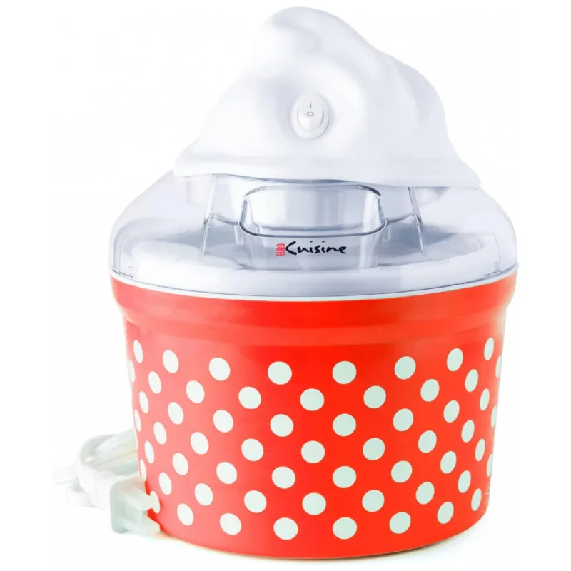 Maquina De Sorvete Manual Capacidade 1,5l, 110v 15w, Euro Cuisine, Vermelha