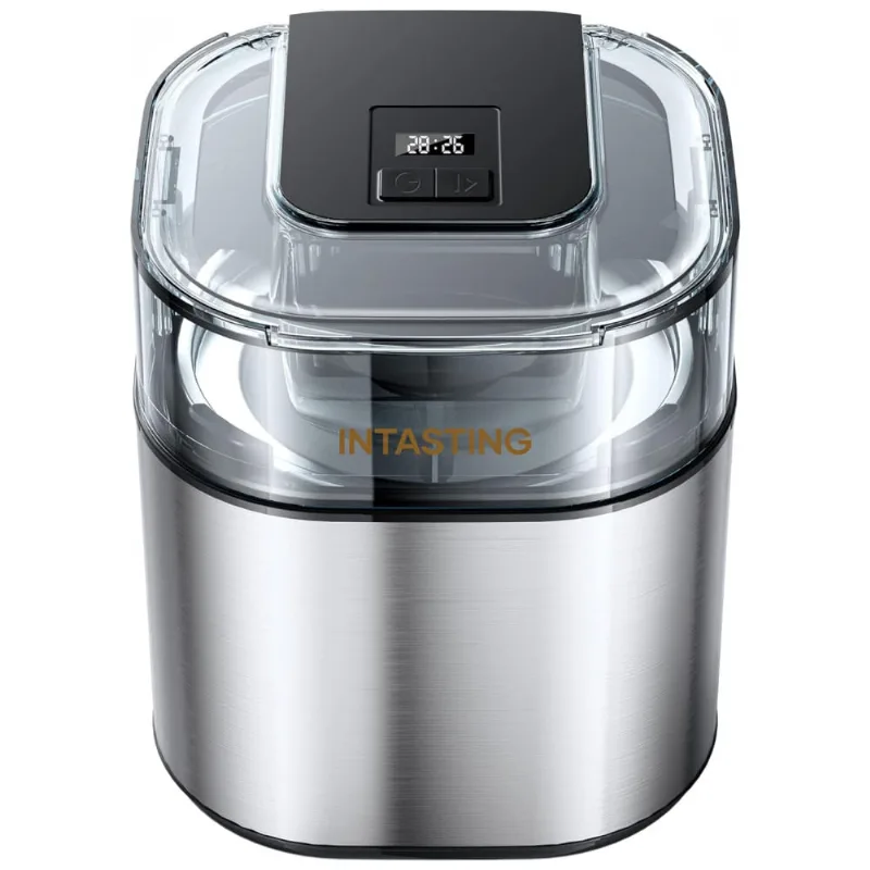 Maquina De Sorvete Automatica Em Aco Inoxidavel Capacidade 1,5l, 110v, Intasting, Prata