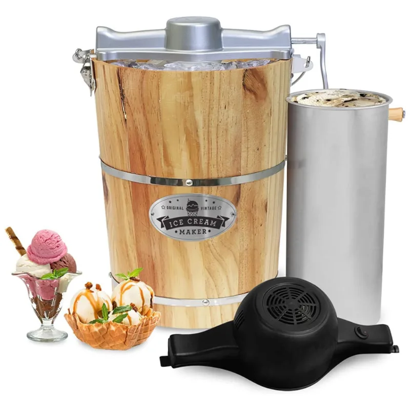 Máquina De Sorvete Capacidade 6l, Elite Gourmet Eim916, Marrom