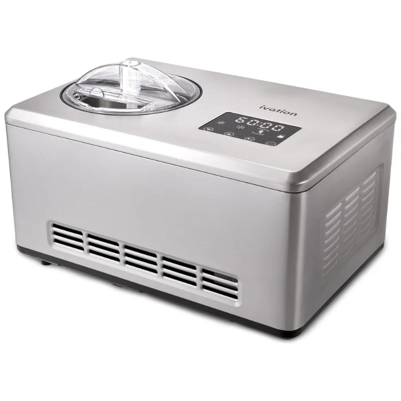 Maquina De Sorvete Automatica Em Aco Inoxidavel Capacidade 2l E Tela Lcd, 110v, Ivation, Prata