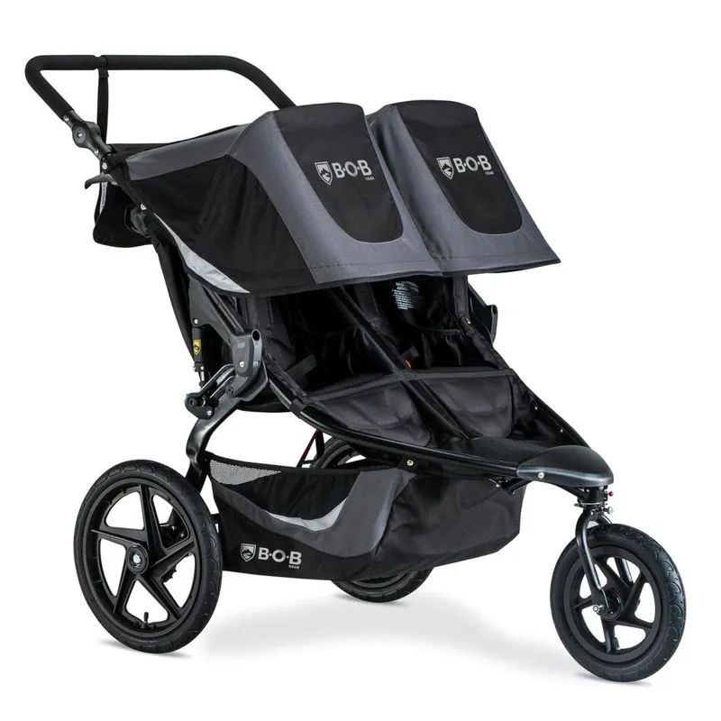 Carrinho De Bebê De 3 Rodas Com Suspensão E Estampa Reflexiva, Bob Gear Revolution, Preto