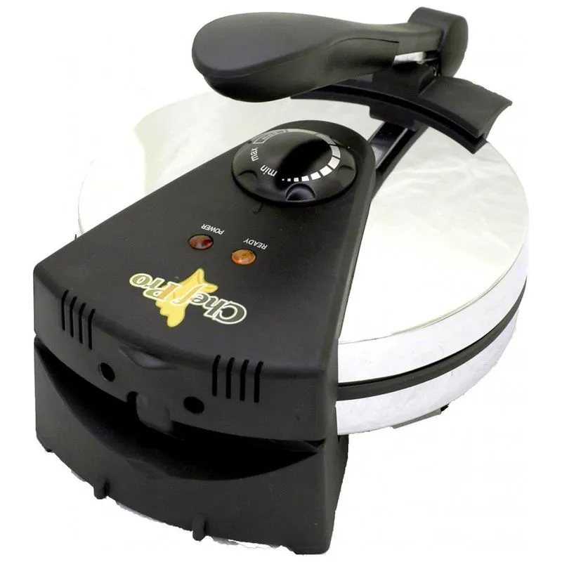 Máquina Para Fazer Tortilha De Até 20cm Com Controle De Temperatura, 110v 850w, Chef Pro Fbm108a, Prata
