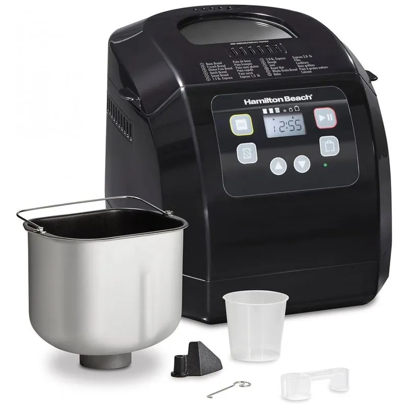 Panificadora Automatica Com 12 Programas, Capacidade 1 Kg, 110v, Hamilton Beach, Preto