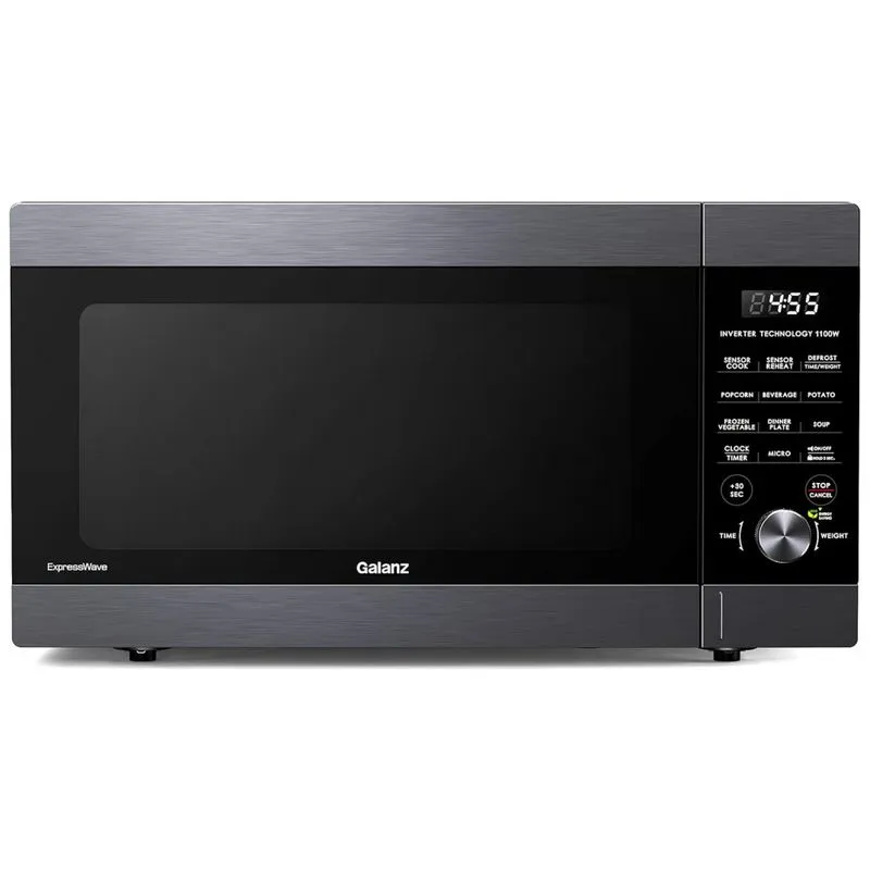 Micro Ondas De Bancada Em Aco Inoxidavel 45l Com 7 Programas, 110v 1100w, Galanz Gewwd16s3sv11, Preto