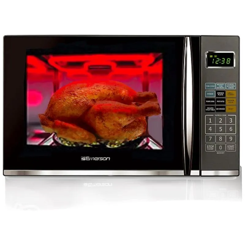 Micro-ondas de Bancada em Aço Inoxidável 33L com 9 Programas, 110V 1100W, Emerson Mwg9115sb, Prata
