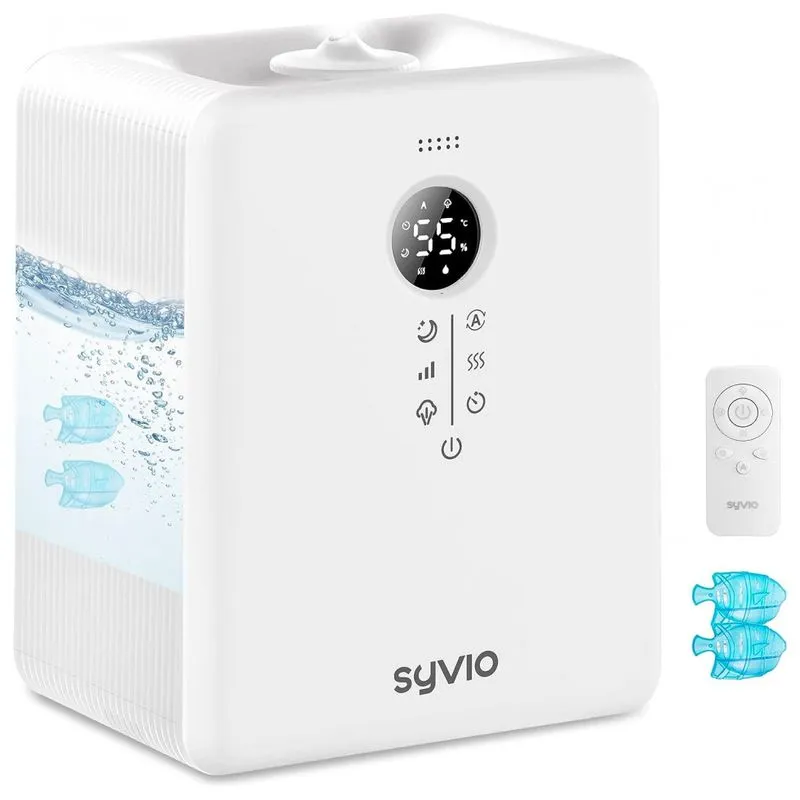 Umidificadores De Ar Frio E Quente 6l Ideal Para Bebês, Cobre Até 70 M2, 110v, Syvio Sy H001, Branco