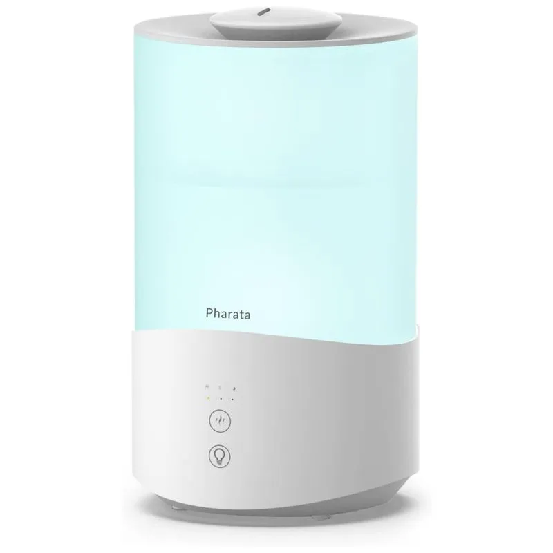 Umidificador Ultrassonico 4l Com Difusor De Oleo Essencial E Desligamento Automatico, 110v, Pharata, Branco