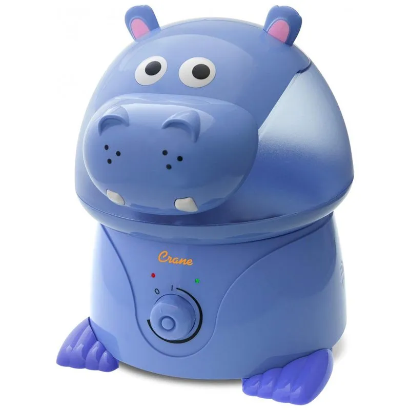 Umidificador Ultrassonico De Nevoa Fria Ideal Para Bebes 24h De Acao, 5,6 Litros, Cobertura 46m2, 110v, Crane, Hipopotamo Azul