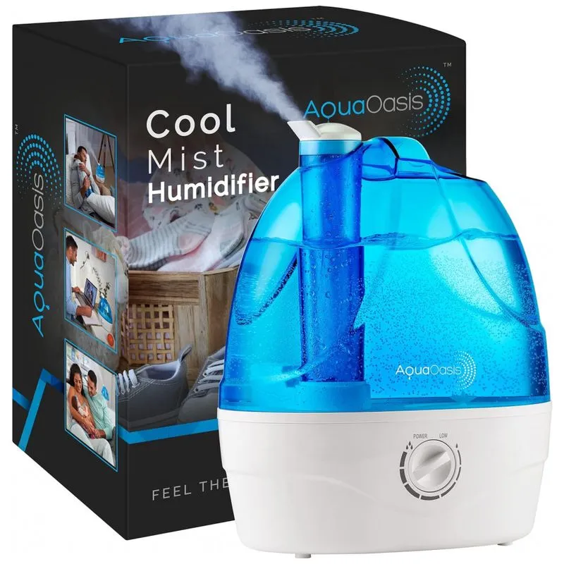 Umidificador Ultrassonico Silencioso 24h De Acao, 6 Litros De Saida, 110v, Aquaoasis, Branco