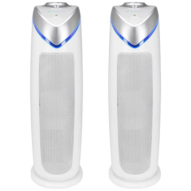 Purificador De Ar Com Filtro Hepa 3 Em 1 E 4 Velocidades, Cobertura 69 M2, 2un, 110v, Germguardian, Branco