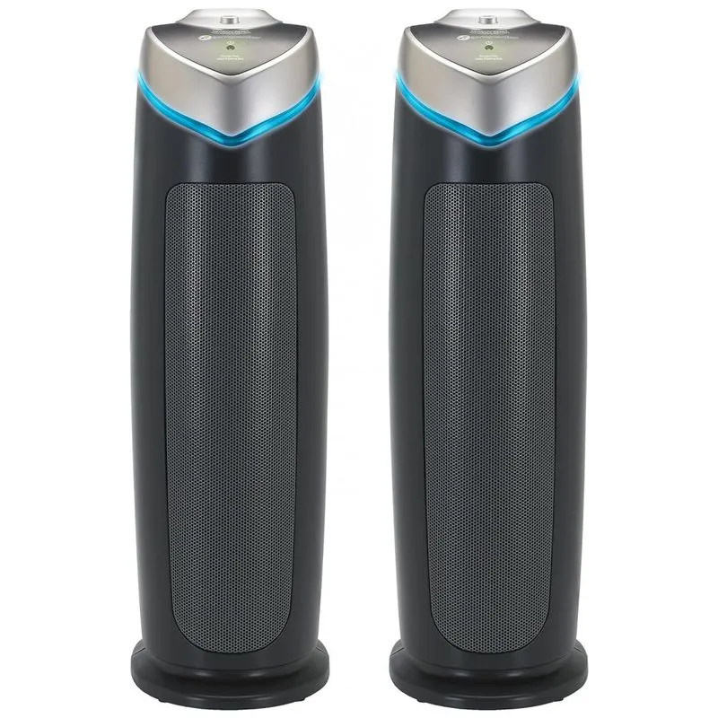Purificador De Ar Com Filtro Hepa 3 Em 1 E 4 Velocidades, Cobertura 15 M2, 2un, 110v, Germ Guardian Ac4825, Preto