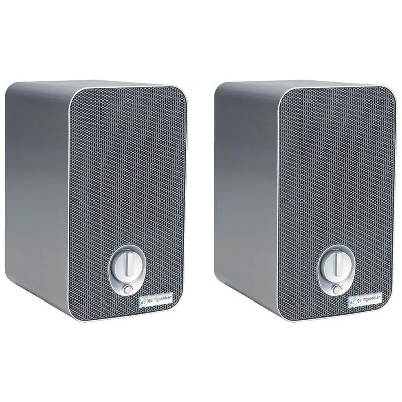 Purificador De Ar 4 Em 1 Com Filtro Hepa E 3 Velocidades, 2un, 110v, Germguardian, Cinza