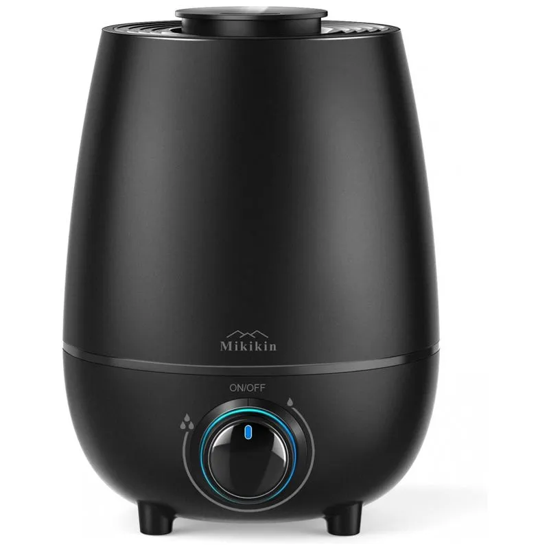 Umidificador Ultrassonico De Nevoa Fria 24h De Acao, 3 Litros, Cobertura 32m2, 110v, Mikikin, Preto