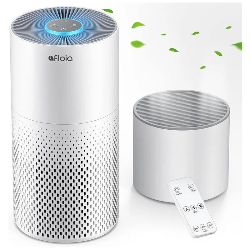 Purificador De Ar E Umidificador 2 Em 1 Com Filtro Hepa E Luzes Noturnas, 110v, Afloia, Branco