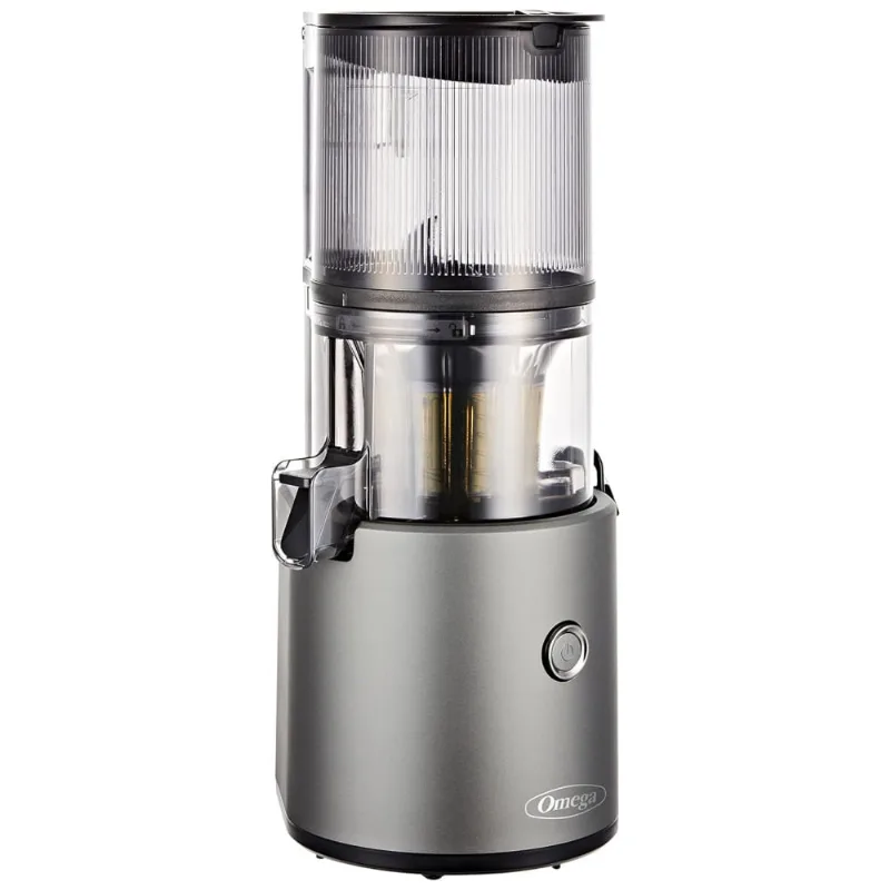 Centrifuga De Frutas 2 Litros Com Função Reversa E Funil Extra Grande, 110v 150w, Omega Juicer Jc2022gy11, Cinza