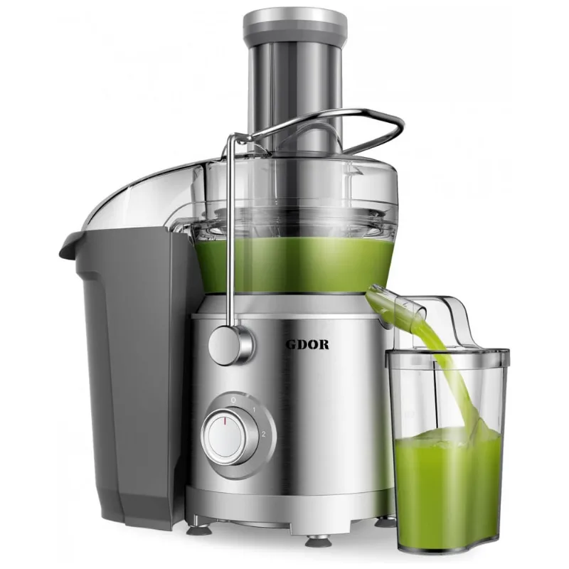 Centrifuga De Frutas Com Motor De Cobre E 2 Estágios, 110v 1300w, Gdor, Prata