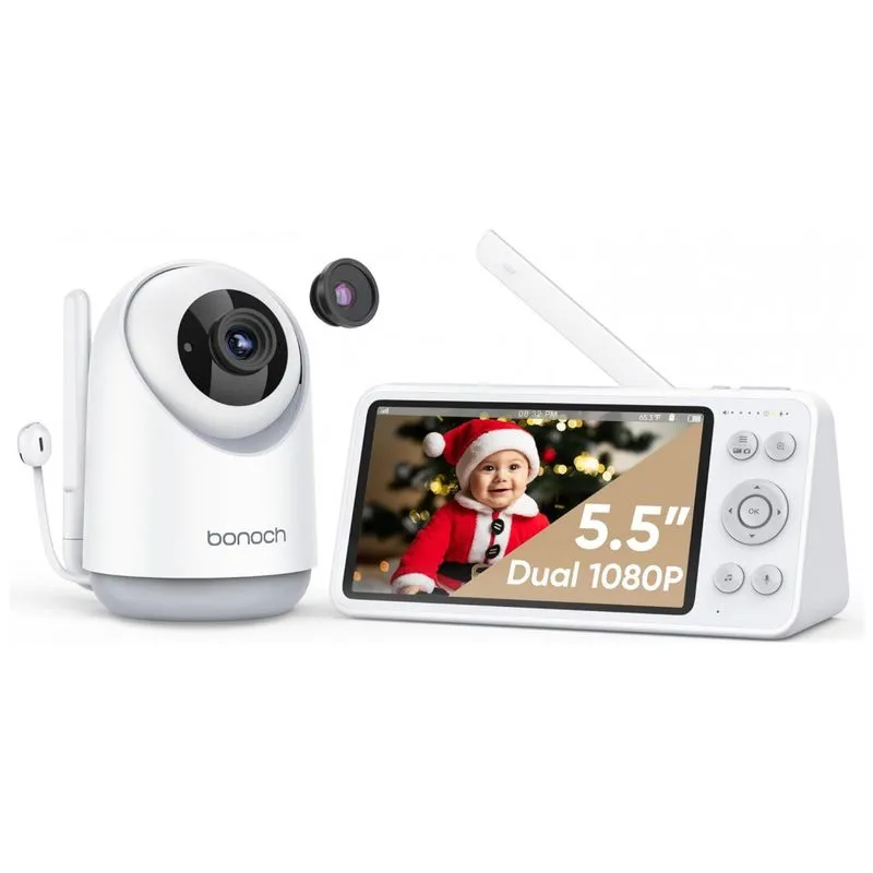 Babá Eletrônica Com Câmera 1080p Hd E Detecção De Som E Movimento, 110v, Bonoch, Branco
