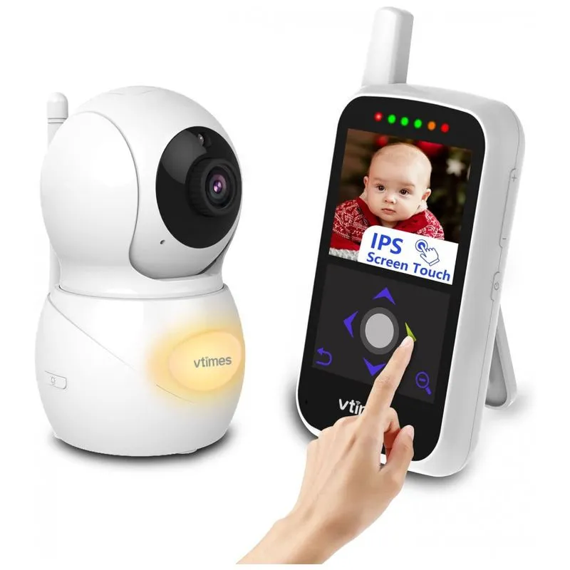 Babá Eletrônica Sem Wi Fi Com Luz E Visão Noturna Automática, Modo Vox, Vtimes Vt6099, Branca