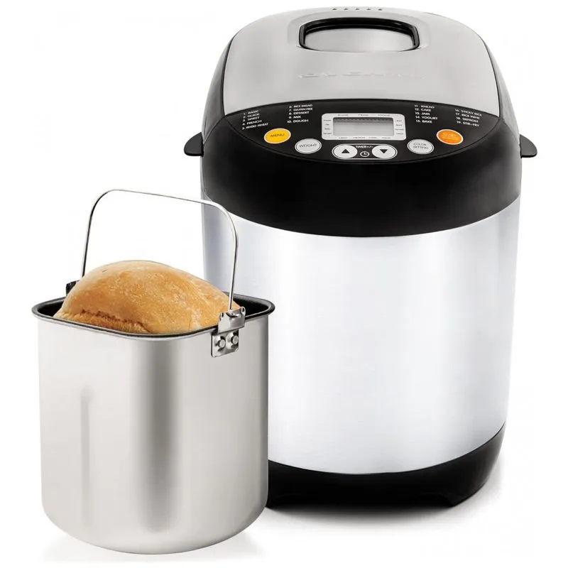 Panificadora Automática De Aço Inoxidável Para Até 900g Com 19 Configuraçôes, 110v, Ovente Brm5020b, Preto