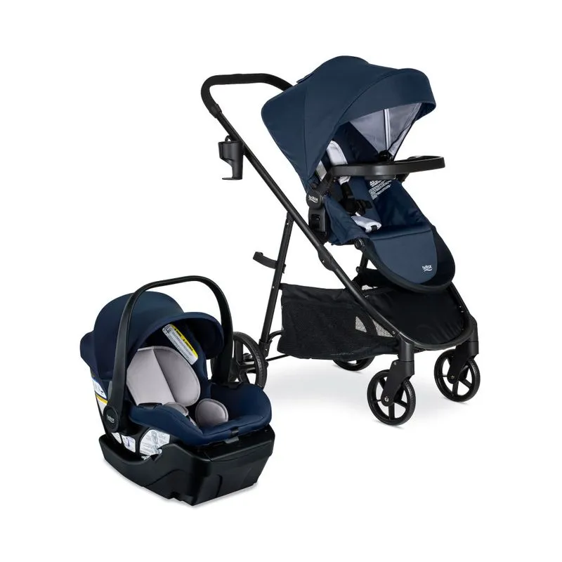 Carrinho De Bebê Travel System Com Cadeira Para Carro, Britax Willow Azul Glacial