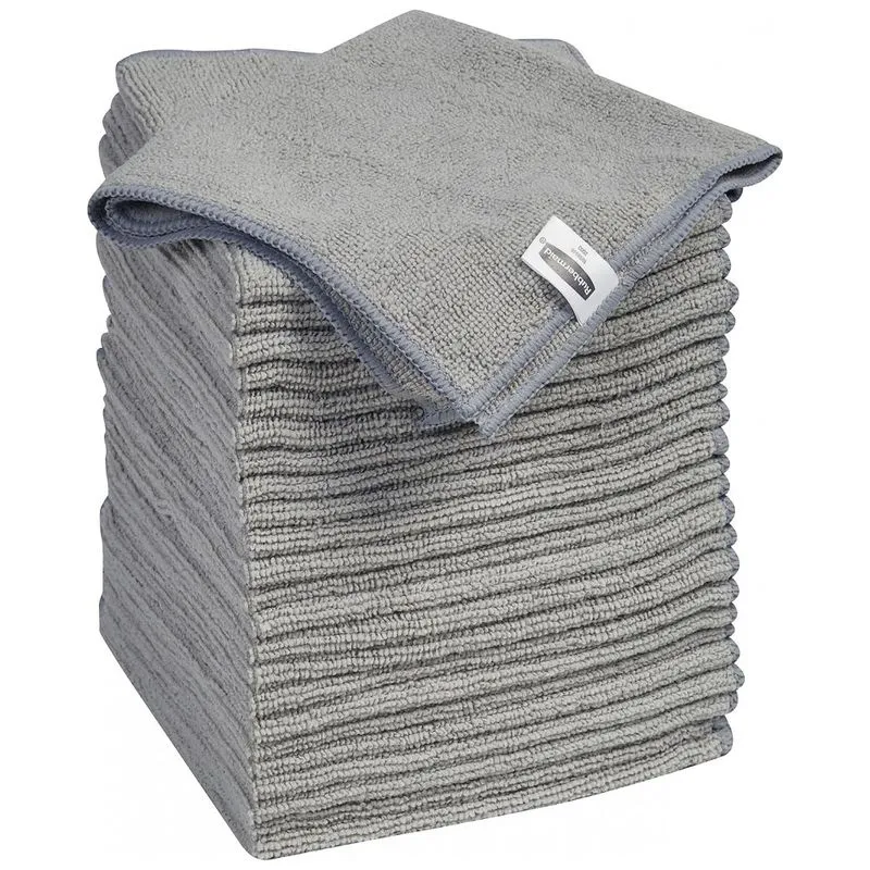Pano De Limpeza De Microfibra Anti Arranhões, Lavável E Reutilizável, 24 Un, Rubbermaid, Cinza