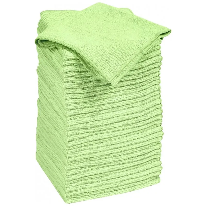 Pano De Limpeza De Microfibra, Lavável E Reutilizável, 36 Un, Quickie, Verde