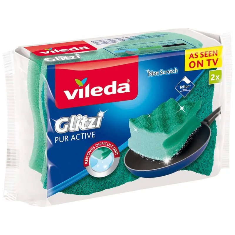 Kit Esponja De Limpeza Recomendado Para Teflon, Remove A Escala Pela Alça De