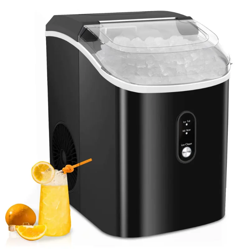 Máquina De Gelo Até 14 Kg Em 24h Portátil Compacta, 110v, Kndko, Preta