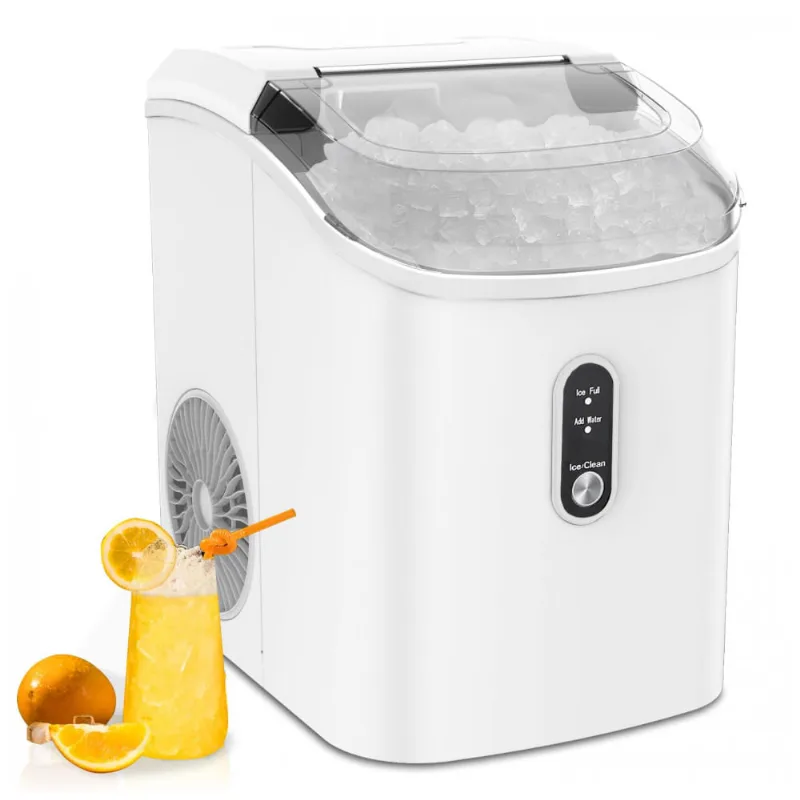 Máquina De Gelo Até 15 Kg Em 24h Portátil Para Festas E Bares, 160 W 110v, Kndko, Branca
