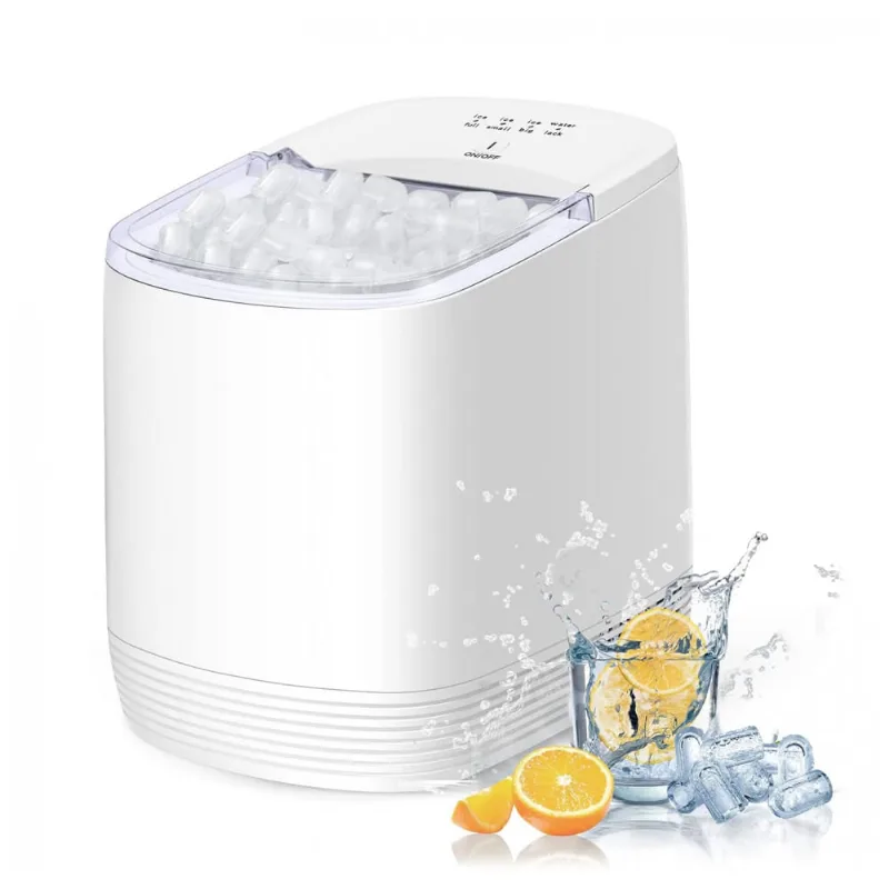 Máquina De Gelo Até 14 Kg Em 24h Portátil Com Colher De Gelo, 110v 110w, Oqopo, Branca