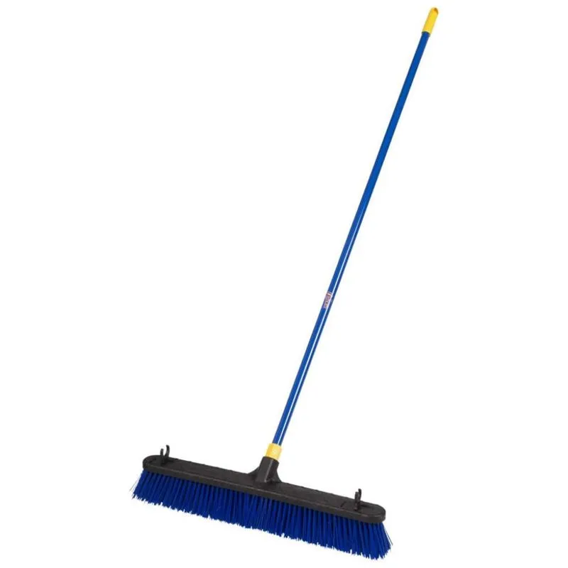 Vassoura Profissional Para Trabalhos Pesados Com Cabo De Aço, 2 Un Quickie 5992, Azul