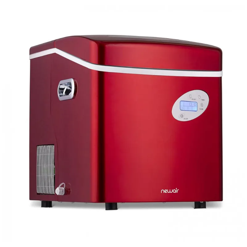 Máquina De Gelo Até 22 Kg Em 24h Portátil Com Autolimpeza E Silenciosa, 110v, Newair Ai215r, Vermelha