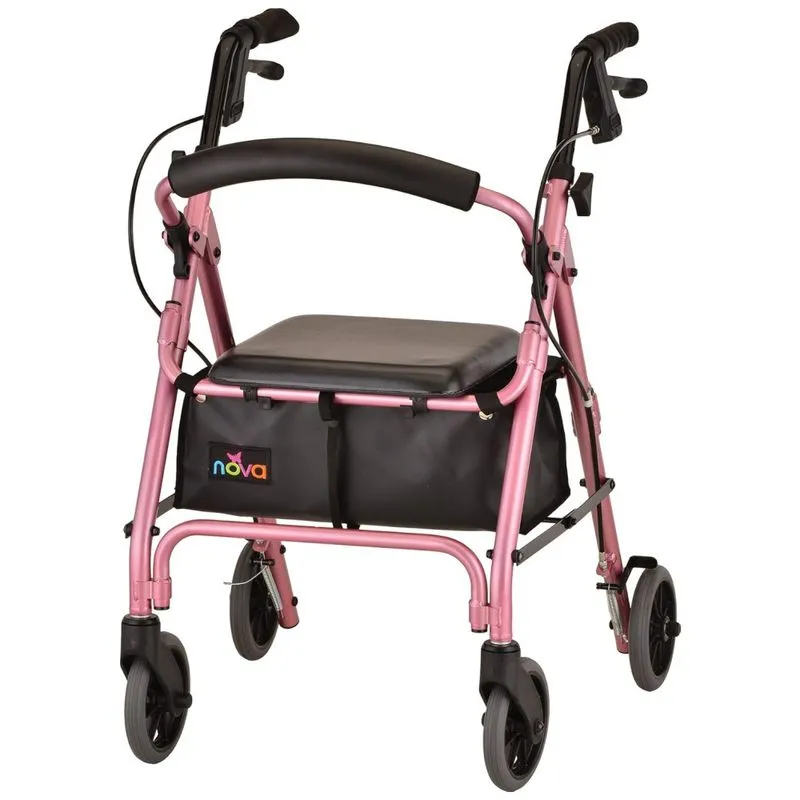 Andador Para Idosos E Adultos Ultraleve, Até 136 Quilos, Nova, Rosa