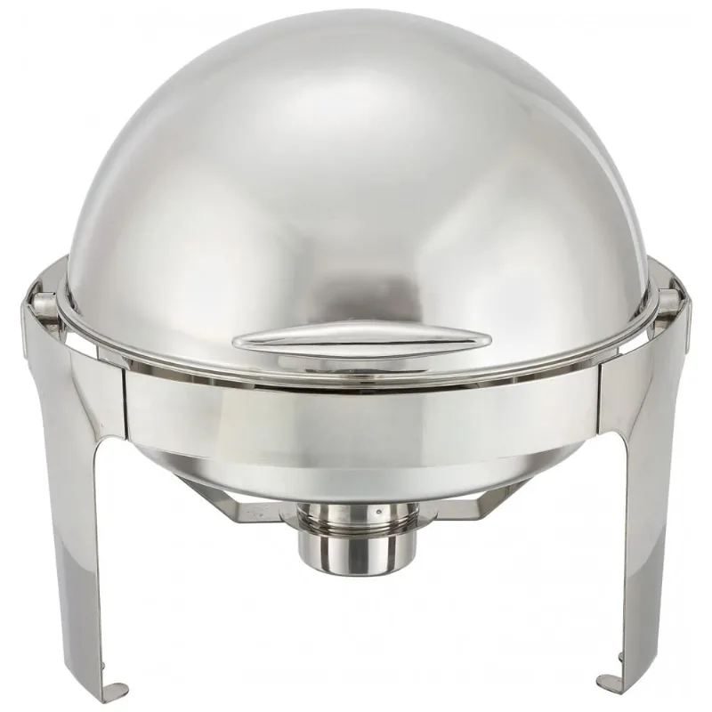 Rechaud Redondo 6 L Em Aço Inoxidável Com Tampa E Queimador Winware 602