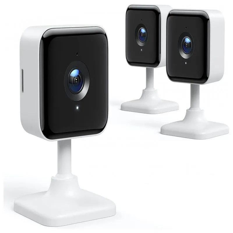 Câmera De Segurança Interna Wifi Hd Com Visão Noturna E Detecção De Som, 3 Un, Xbro, Branca