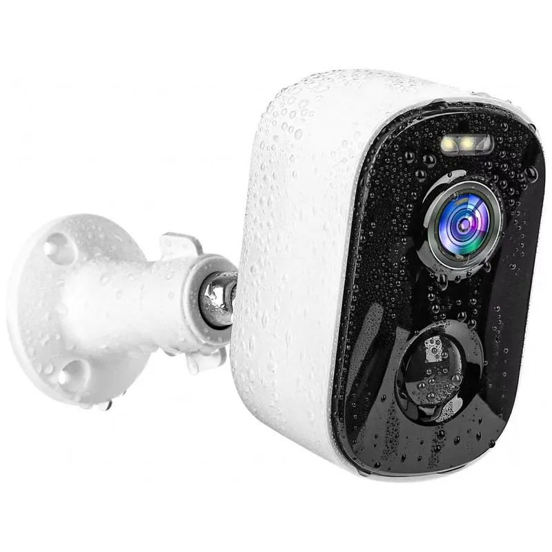 Câmera De Segurança Sem Fio 1080p Com Visão Noturna Á Prova Dágua, Geekee Cg6f Wd, Branca