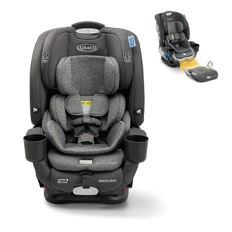 Cadeira De Bebê Para Carro 5 Em 1 Com 10 Posições Ajustáveis, Graco 4ever Dlx Cinza Harrison