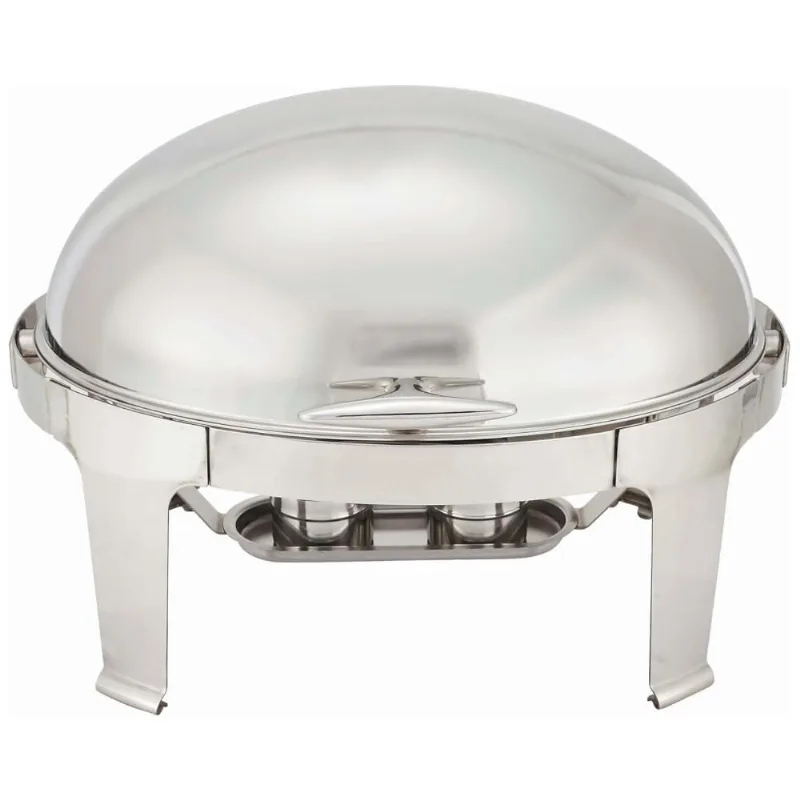 Rechaud Redondo Oval 7,6l Em Aço Inoxidável Com 2 Queimadores, Winco