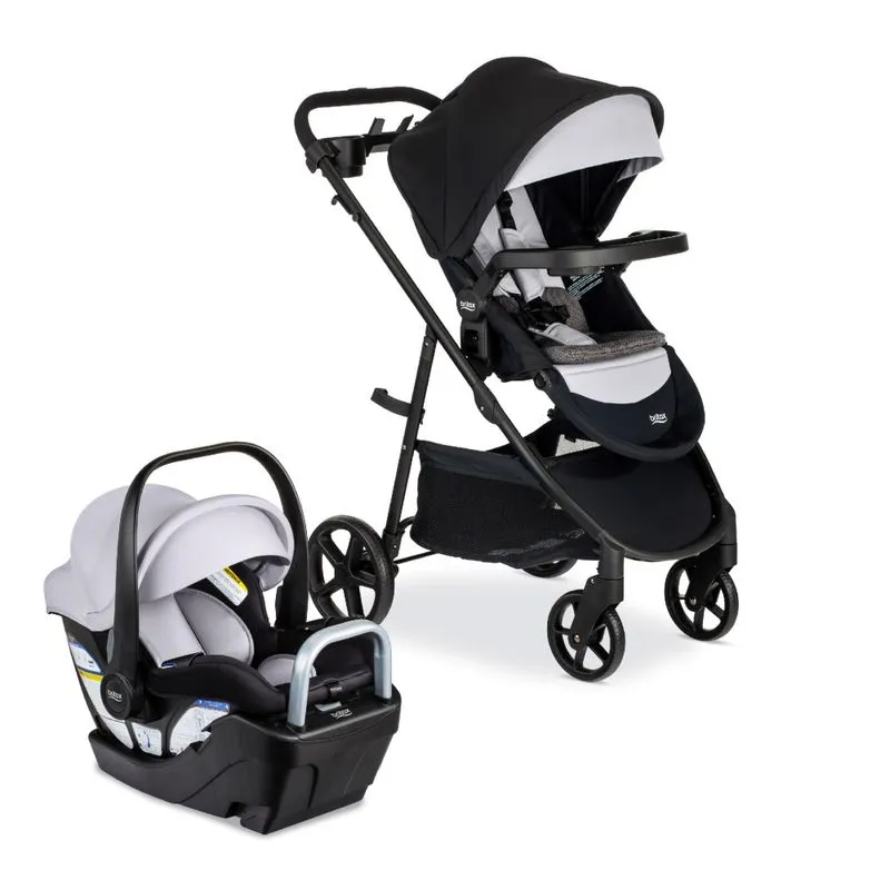 Carrinho De Bebê Com Cadeira Para Carro Britax Willow Brook S Travel System, Branco Glacial Onyx