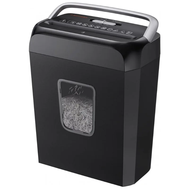 Fragmentador De Papel E Cartões Até 6 Folhas, Corte Transversal, Uso Doméstico, 110v, Bonsaii C237, Preta