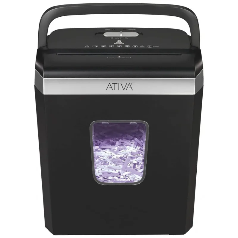 Fragmentadora De Papel 6 Folhas Com Corte Transversal, 110v, Ativa A06cc19, Preto