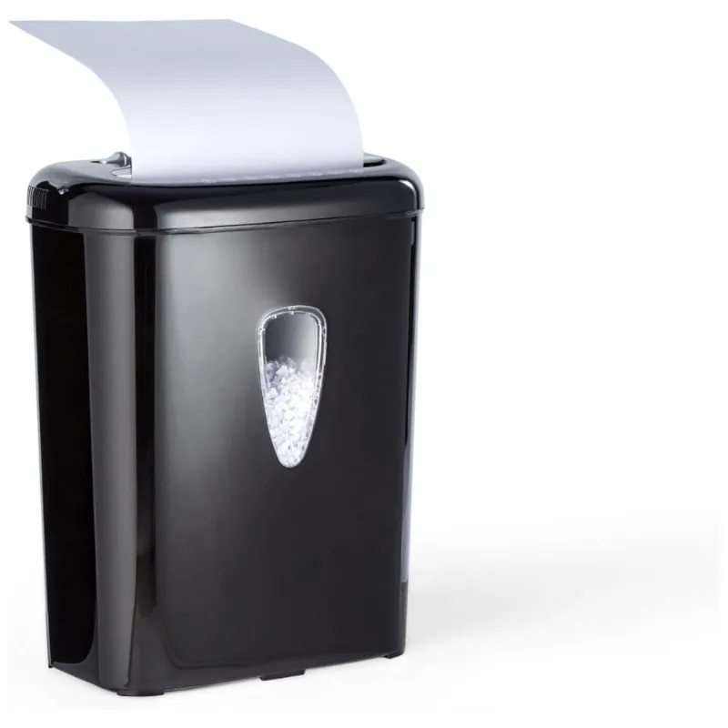 Triturador De Papel E Cartão De Crédito 6 Folhas, Microcortado De Alta Segurança, 110v, Amz, Preto