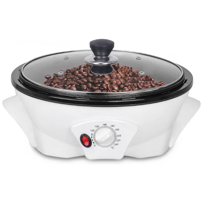 Torrador De Café Elétrico Para Uso Doméstico Até 500g, 110v, Branco