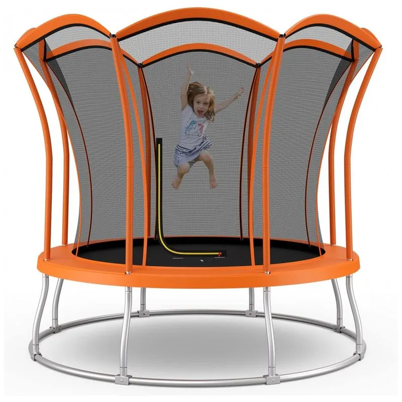Trampolim Externo Goplus 8ft 10ft, Trampolim Aprovado Pela Astm Com Formato De