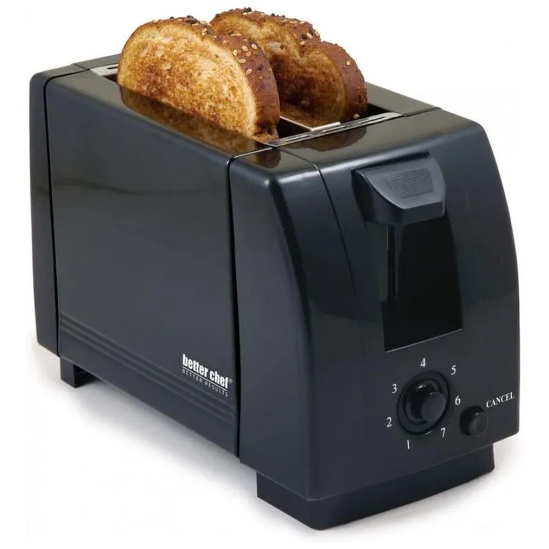 Torradeira De 2 Fatias Com Controle De Tostagem, 110v 750w, Better Chef, Preta